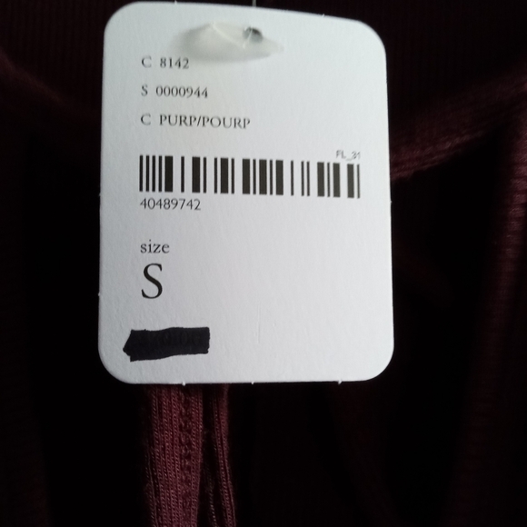 NWT Free People Beach Maroon Purple Jersey Knit Assymetrical Hem Dress sz Small - Picture 6 of 8